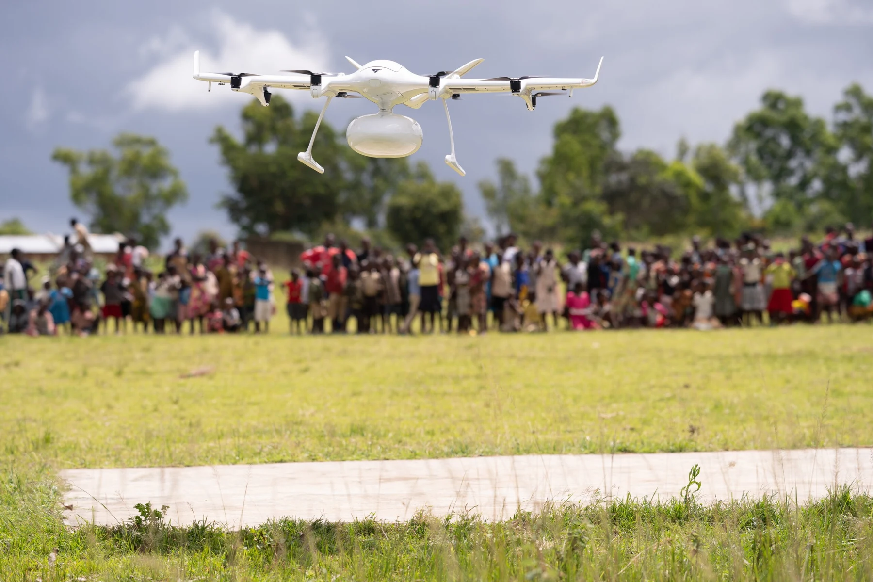 Wingcopter 198 in flight · Malawi